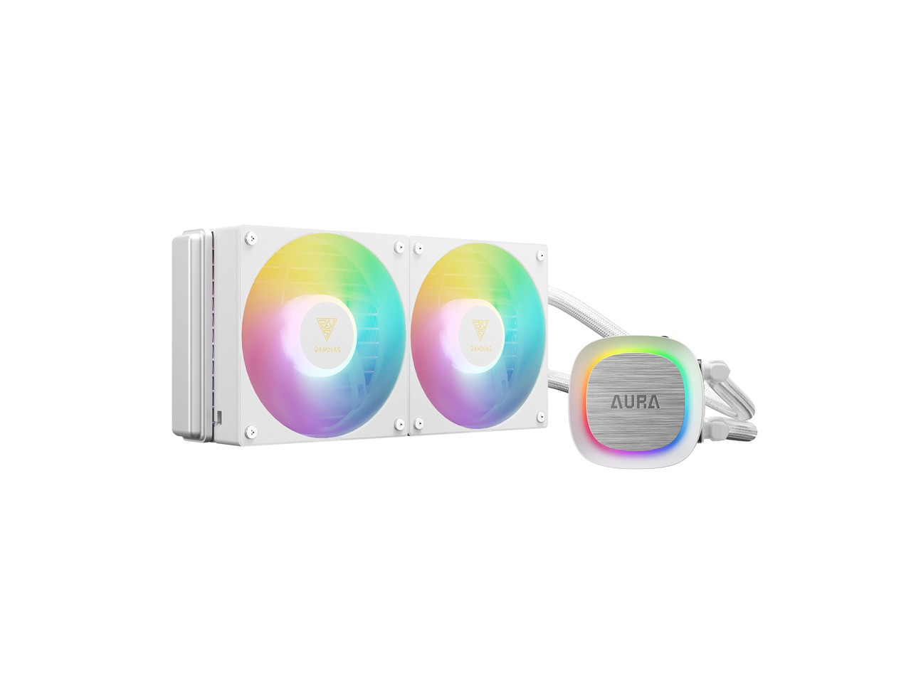 GAMDIAS AURA GL240 V2 White 240AIO CPU liquid cooler All-In-One 240mm