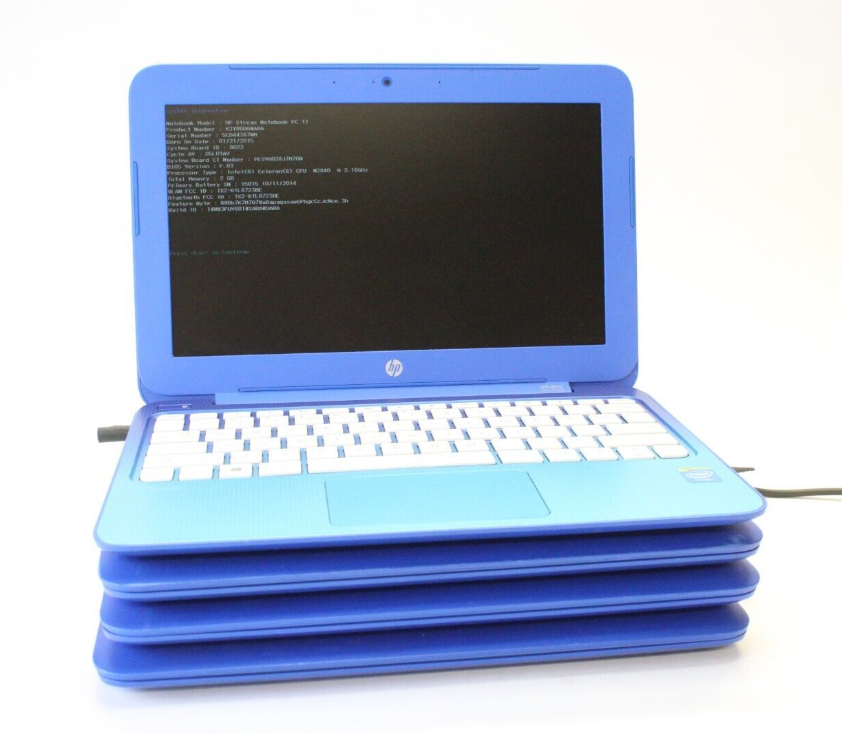 LOT OF 4 HP Stream 11-d077nr Laptop Intel Celeron N2840 2GB RAM FOR PARTS