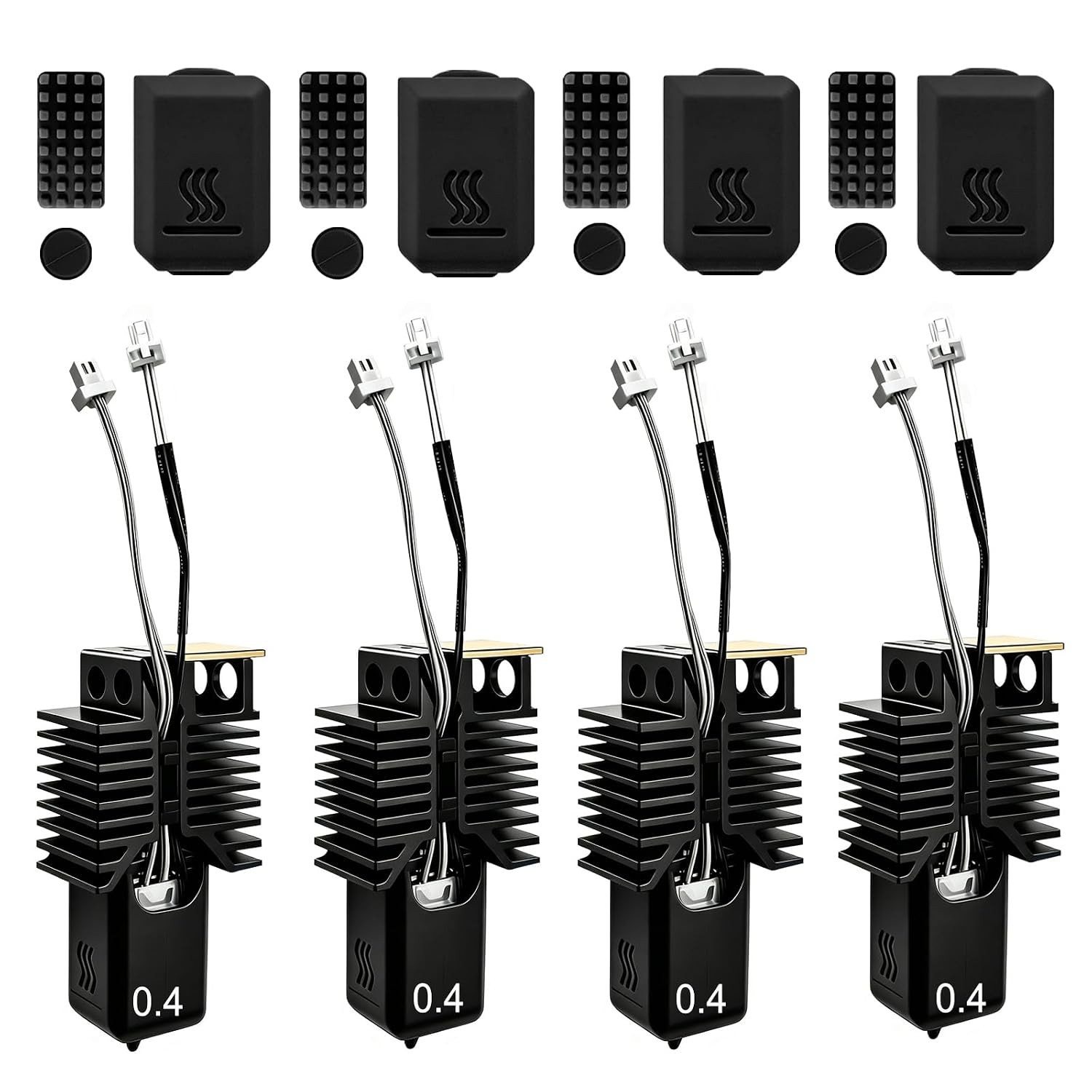 4Pcs 0.4MM U1 Hotend for Snapmaker Extruder, 24V 48W Fast Heating 0.4MM*4
