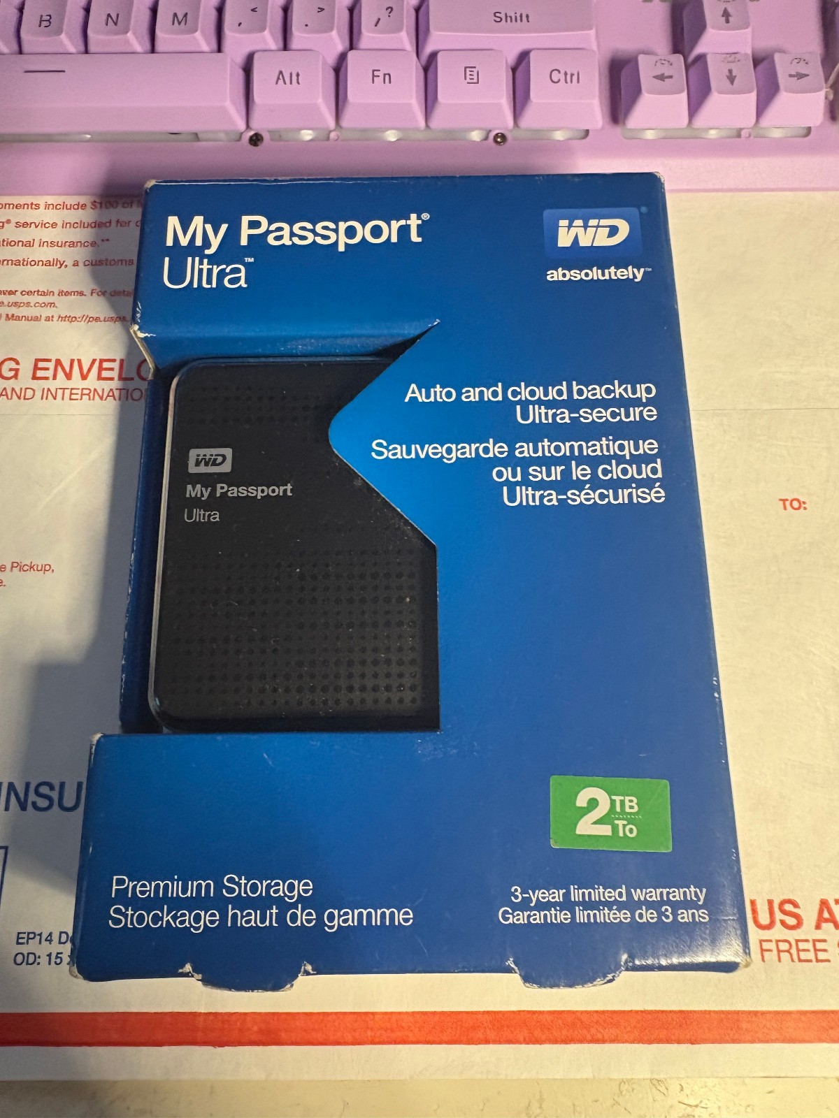 WD My Passport Ultra 2TB Auto & Cloud Backup Premium Storage Windows 8 - NEW