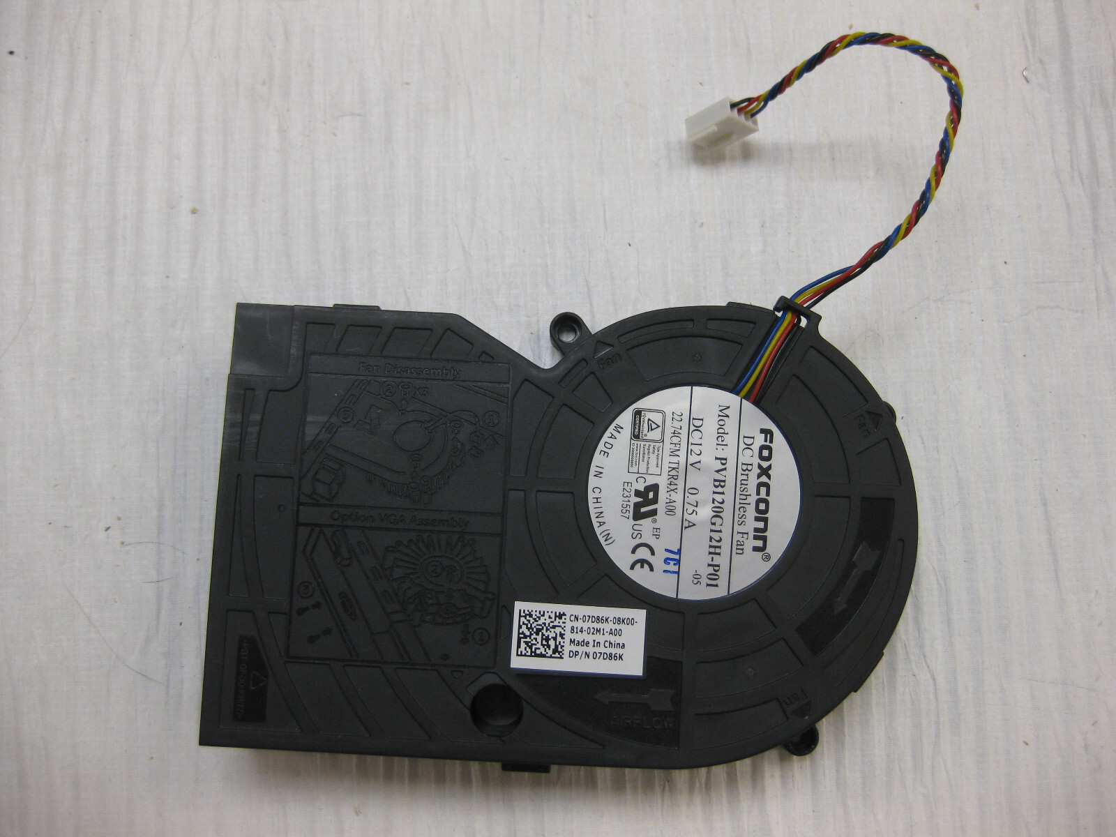 Dell Optiplex 5050 3050 7050 Genuine Desktop CPU Cooling Fan 7D86K
