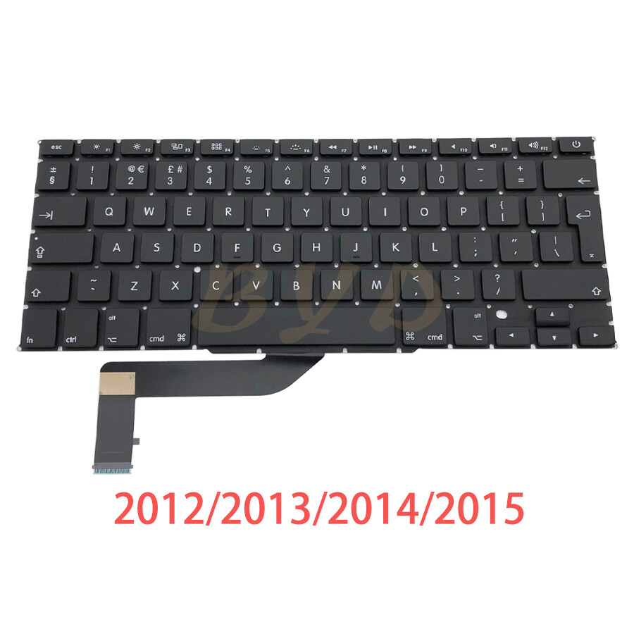 New Laptop UK Layout Keyboard For Macbook Pro 15"A1398 2012 2013 2014 2015 Year