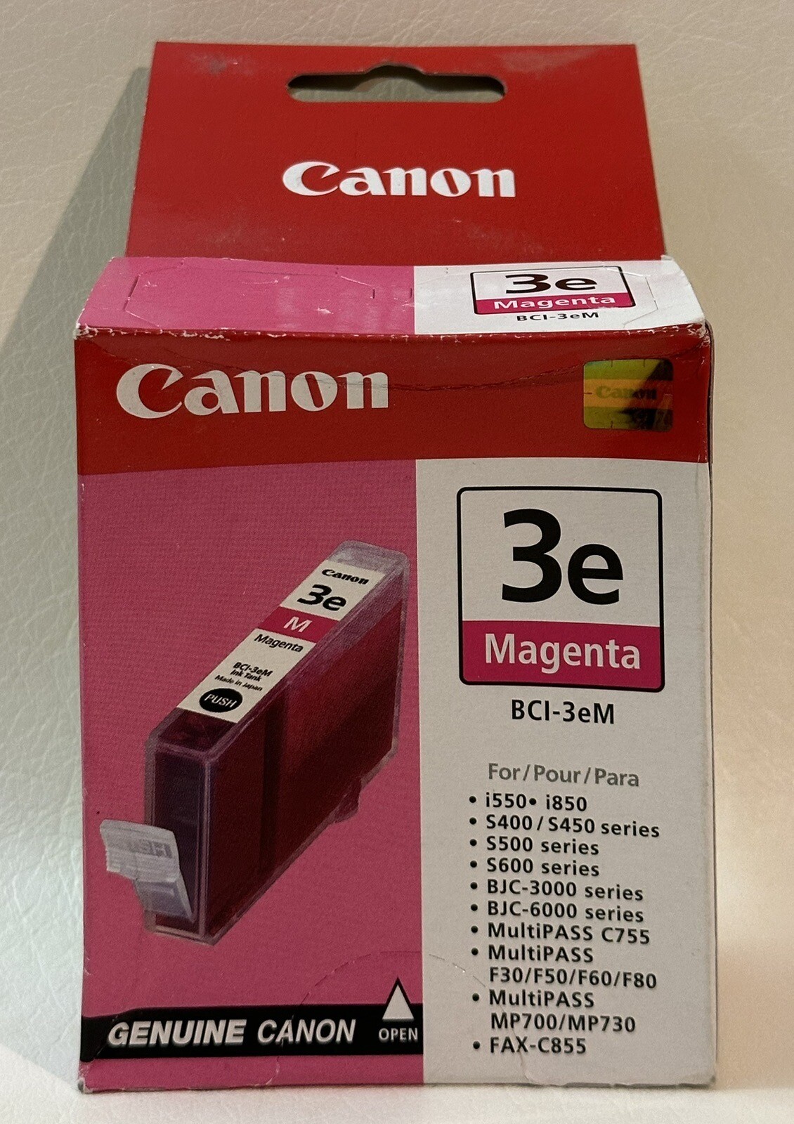 Genuine Canon BCI3EM (BCI-3E) Ink Tank, 520 Page-Yield, Magenta