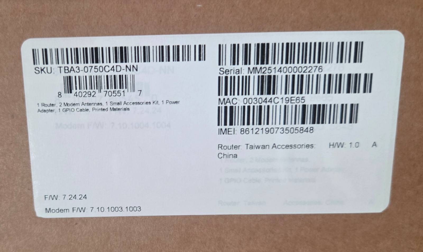 Cradlepoint TBA3-0750C4D-NN NetCloud IoT 3yr S750+PSU+Adv
