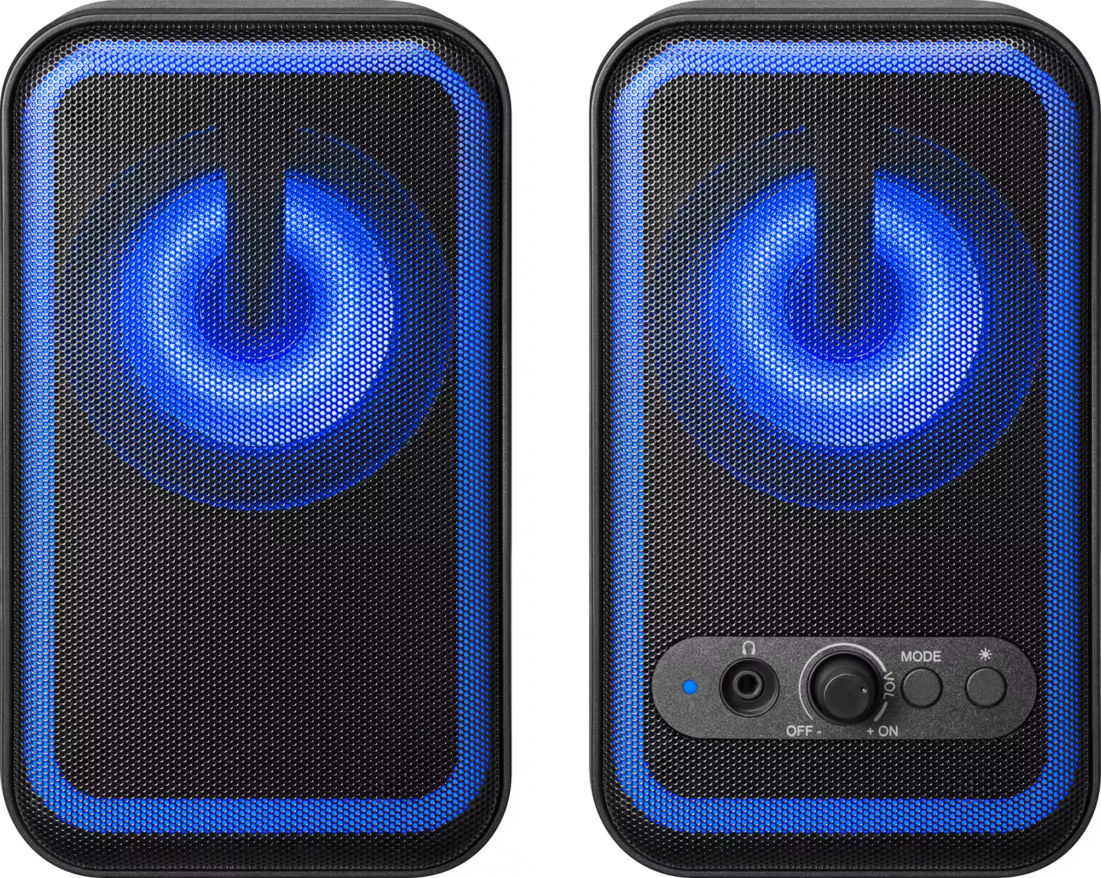 Insignia- 2.0 Bluetooth Computer Speakers with RGB Lighting (2-Piece) - Black