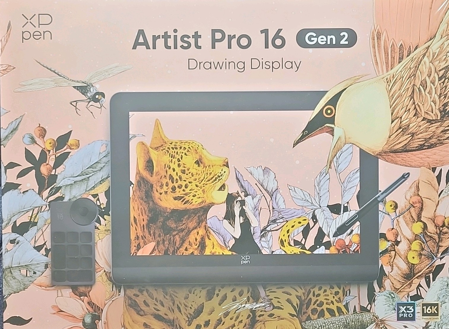 XP-Pen Artist Pro 16 (Gen 2) Graphics Tablet USB-C Drawing Display+ 3-in-1 Cable