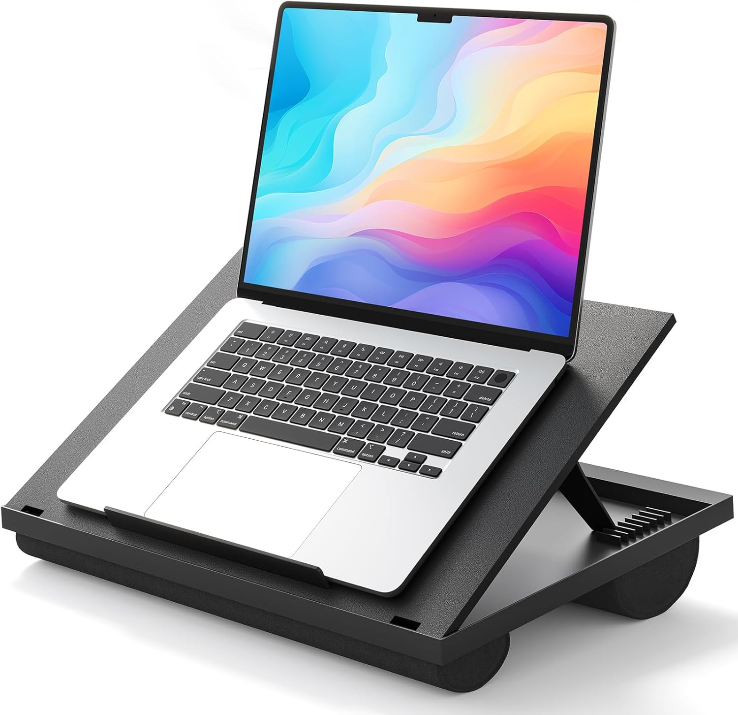 Lap Desk with 8 Adjustable Angles – up to 15.6" Laptop, Black