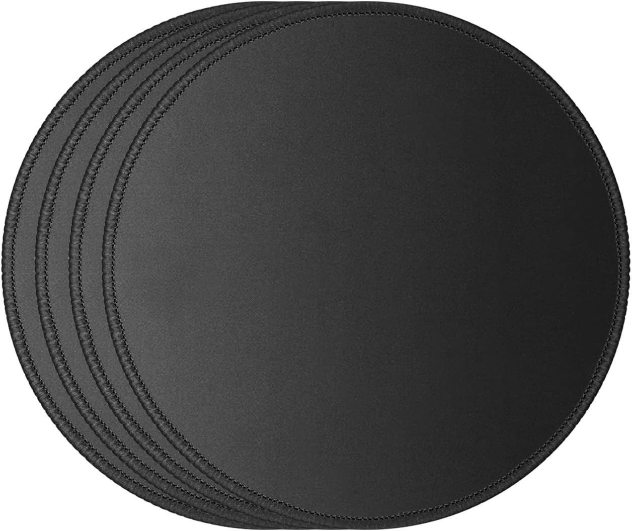 Alfombrilla de Raton para Computadora Base de Goma Antideslizante Negro 4Pzs