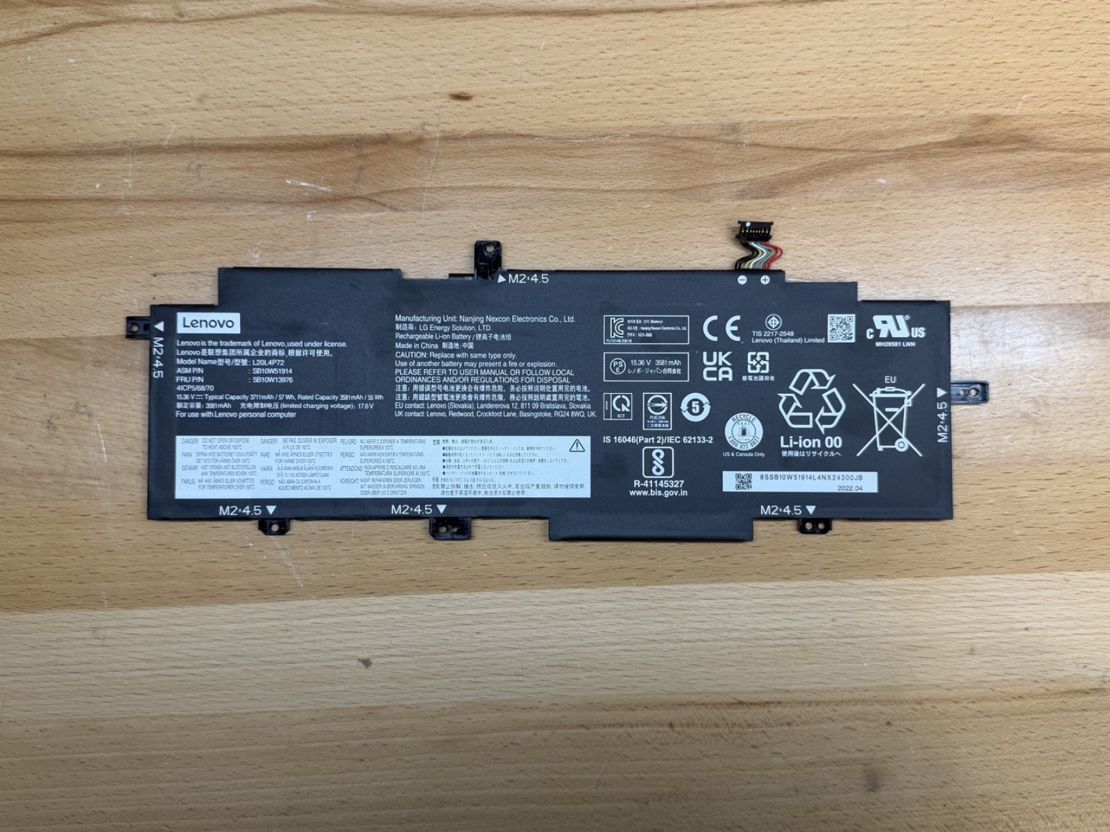 Used Genuine Lenovo ThinkPad T14s Gen 2 Battery L20C4P72 L20L4P72 L20D4P72