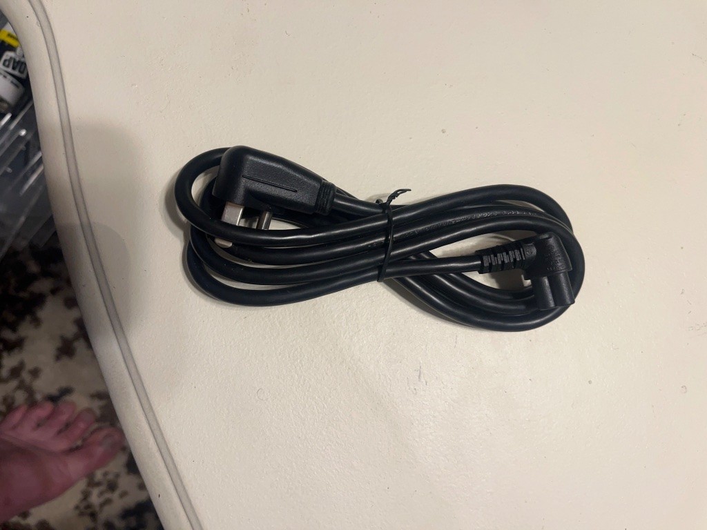 3ft Right Angle 3-Prong AC Power Cord Cable C5 Mickey Mouse to NEMA 5-15P