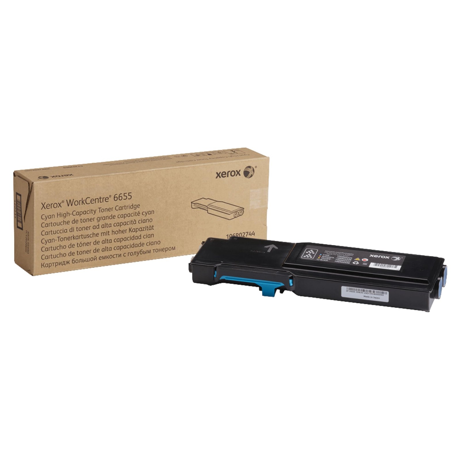 Genuine Xerox 106R02744 Cyan Toner, Brand New Sealed Box, We Ship Fast