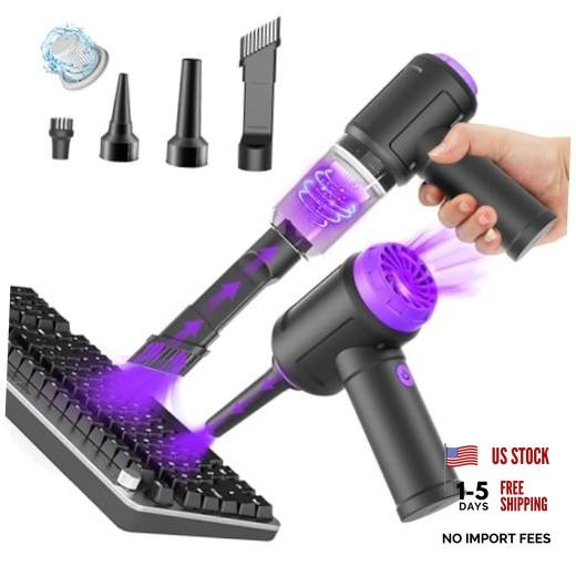 14500 Pa Computer Vacuum Cleaner Mini & 110000RPM Compressed Air Duster for
