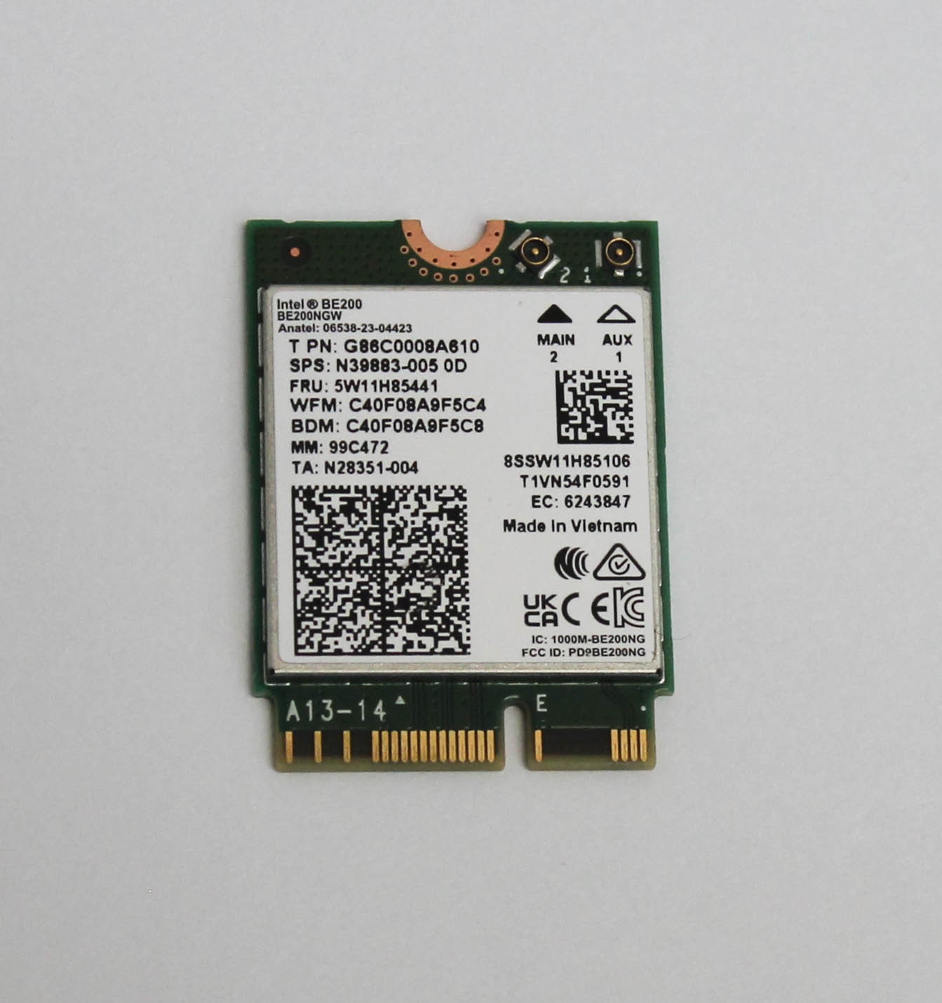 5W11H85441 LENOVO WLAN INT BE200 NV IDEAPAD PRO 5 16IAH10 "GRADE A"