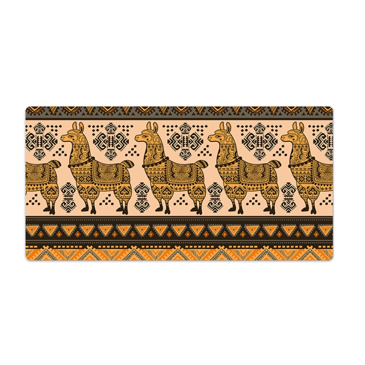 Desk Mat Gaming Premium Decoration Home Pad Asian Lama Pattern 120x60