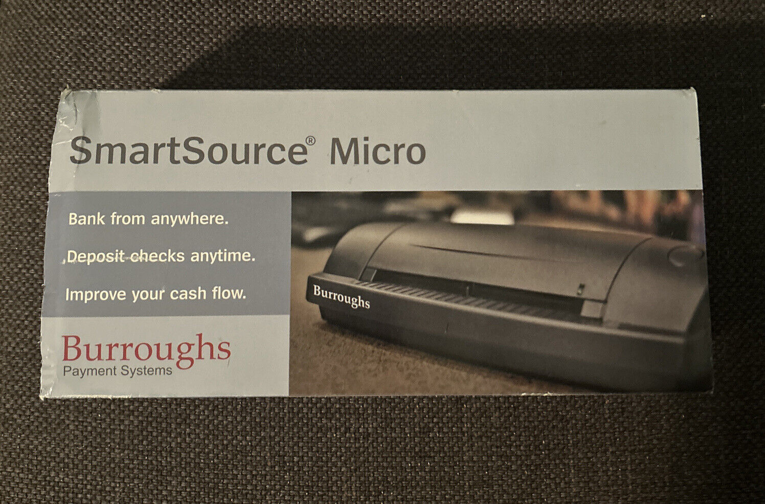 Burroughs SmartSource Micro Series Check Scanner Payment System