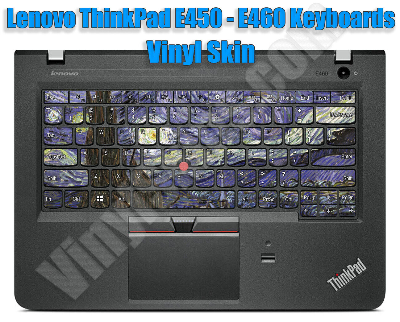 Choose Any Vinyl Skin/Decal Design for the Lenovo ThinkPad E450/E460 Keyboard