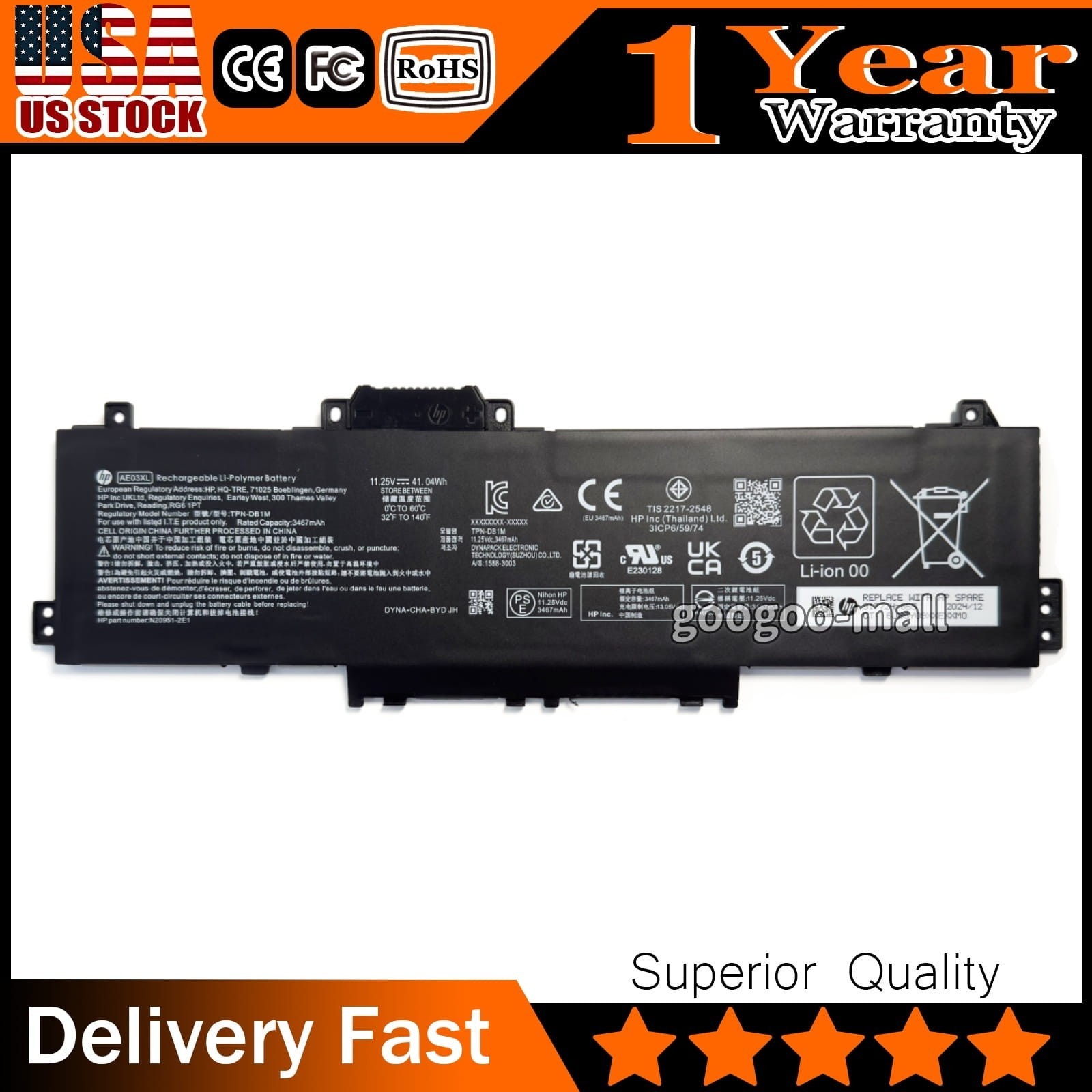 New Genuine N21969-005 AE03XL Battery for HP 240 250 14-EM 15-FC 15T-FD 15T-FD