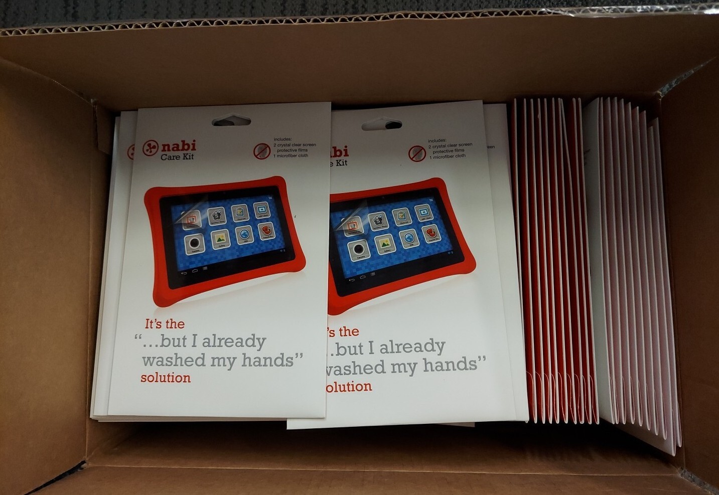 (90) Nabi Tablet Care Kits Lot , 2) 7×5 Screen Protective Films, 1 Micro Cloth