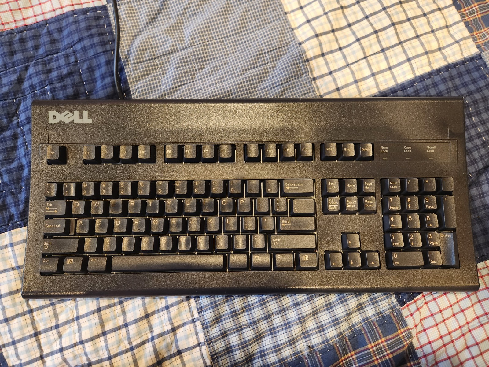 Vintage 1990s Dell AT101W Black Edition Mechanical Computer Keyboard Alps Switch