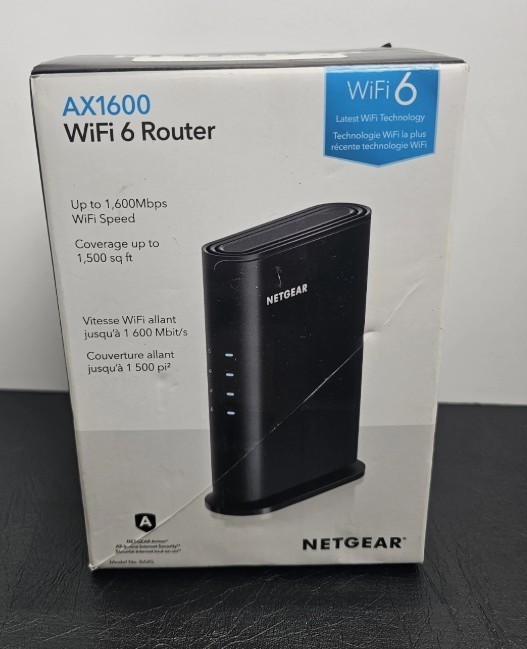 Netgear AX1600 Wi-Fi 6 Router 4-Stream 1.6 Gbps (RAX5-100PAS) - OPEN BOX