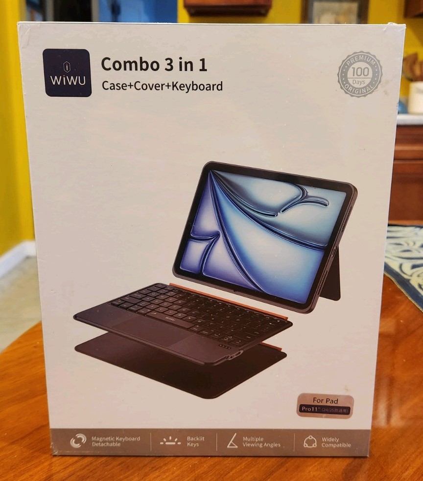 WIWU Combo 3 In 1 Case cover keyboard For iPad Pro11 BRAND NEW FACTORY SEALED.