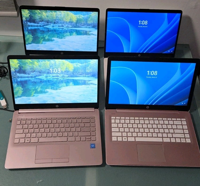 4 HP Laptops   MODEL:14-CF2112WM, cb172wm, dk0002dx, 14-dq0002dx READ 