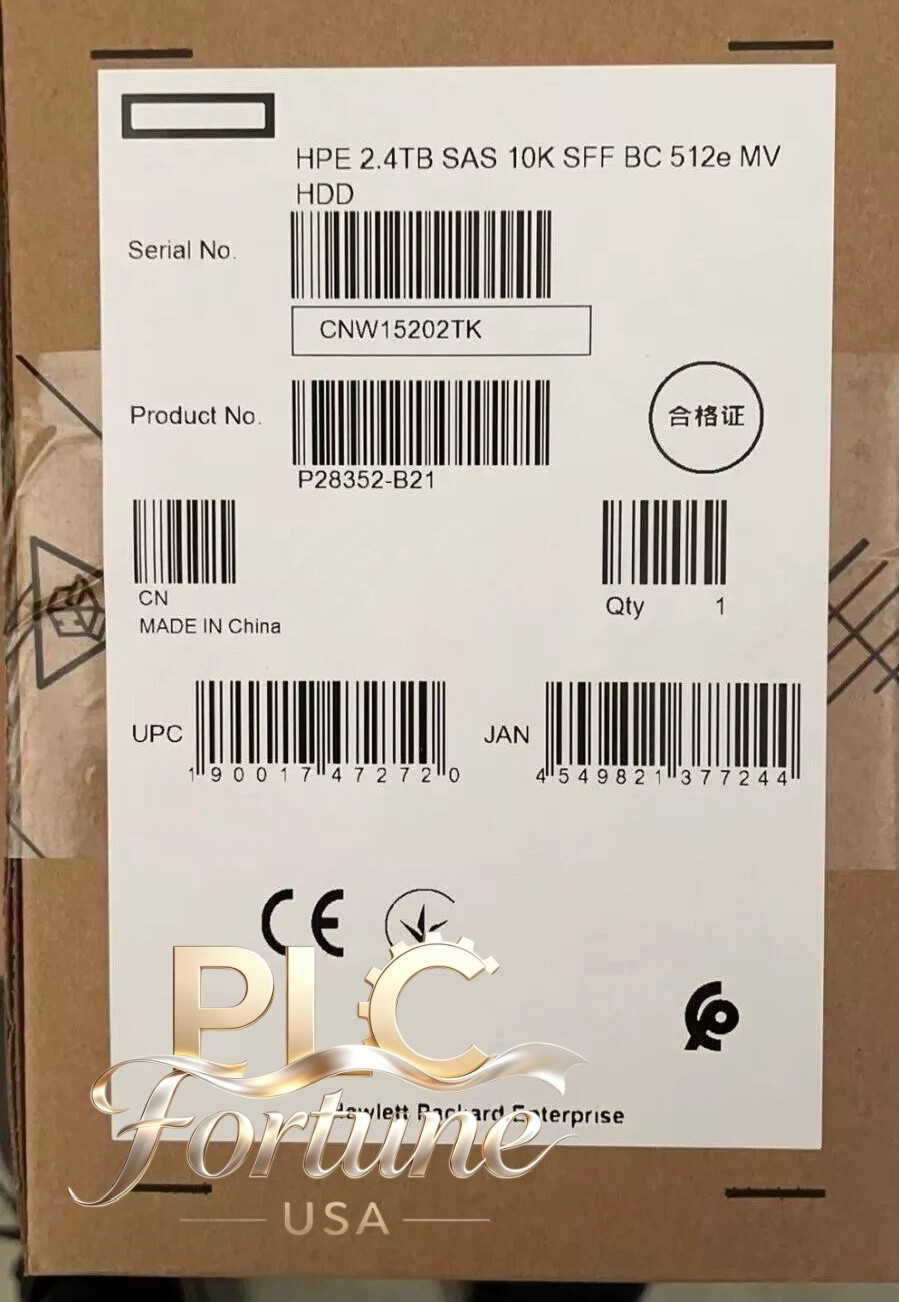 New HPE P28352-B21 2.4TB SAS12G 10K 2.5"SFF BC 512e MV HDD Hard Drive P30562-001