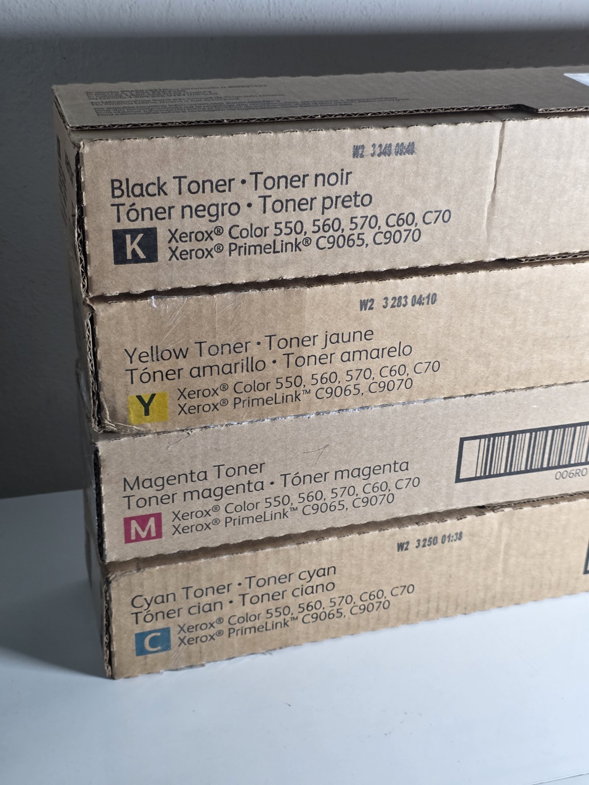 ✅ 🇺🇸 4PK GENUINE XEROX TONER COLOR 550 560 570  SET CMYK