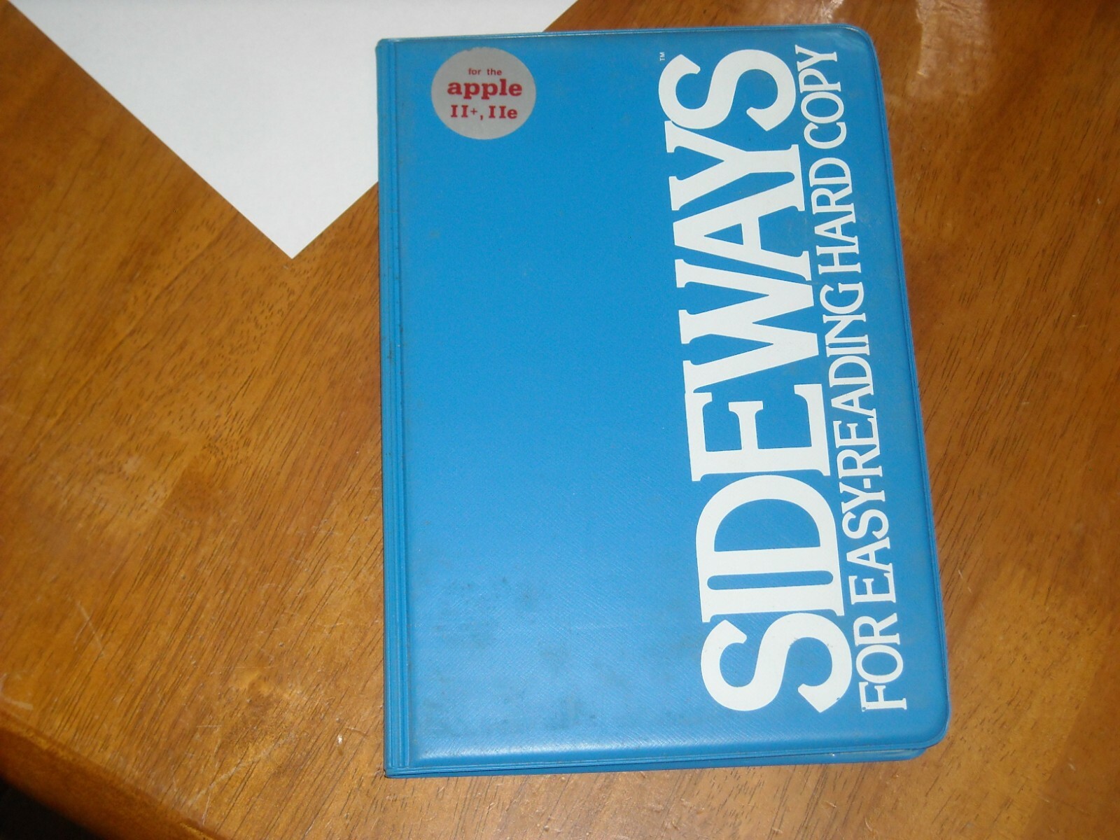 Vintage Apple II IIe II+ Sideways for Easy-reading Hard Copy Manual No Software
