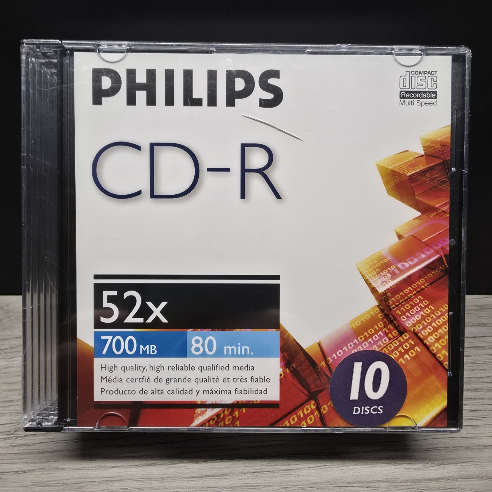 Philips CD-R 700 MB 80 Min 52 X Speed - 10 Discs Sealed