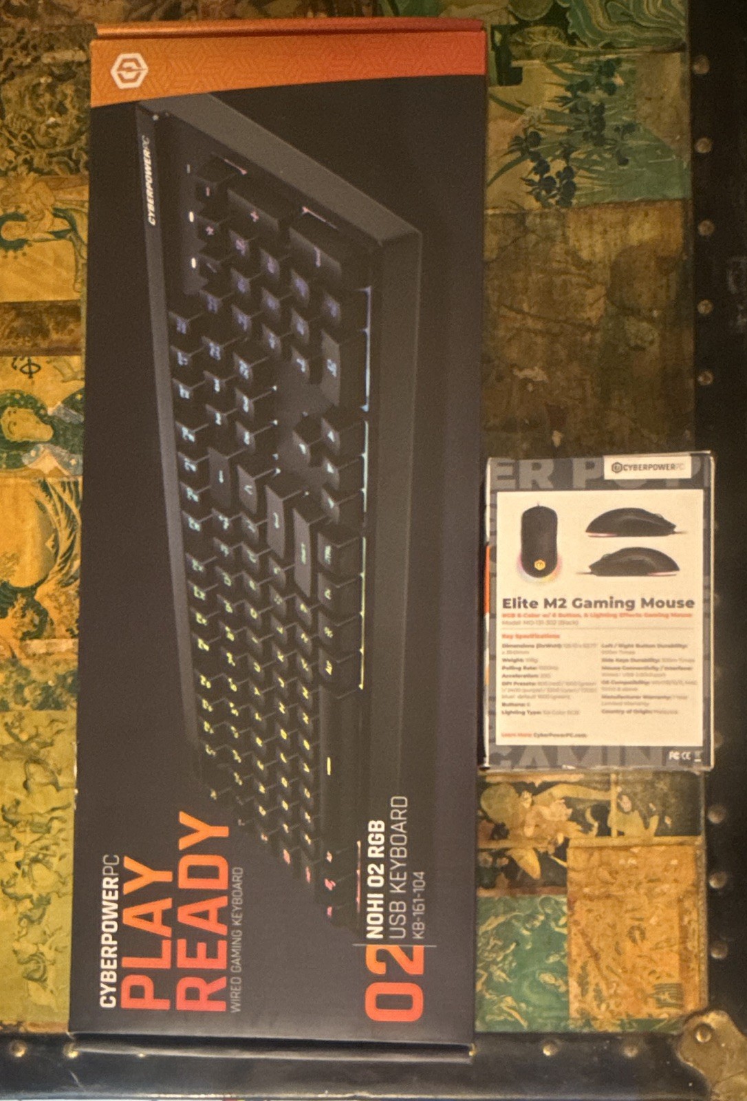 CyberPowerPC NOHI 02 RGB Wired USB Keyboard + *New* Elite M2 Mouse 7200 DPI 