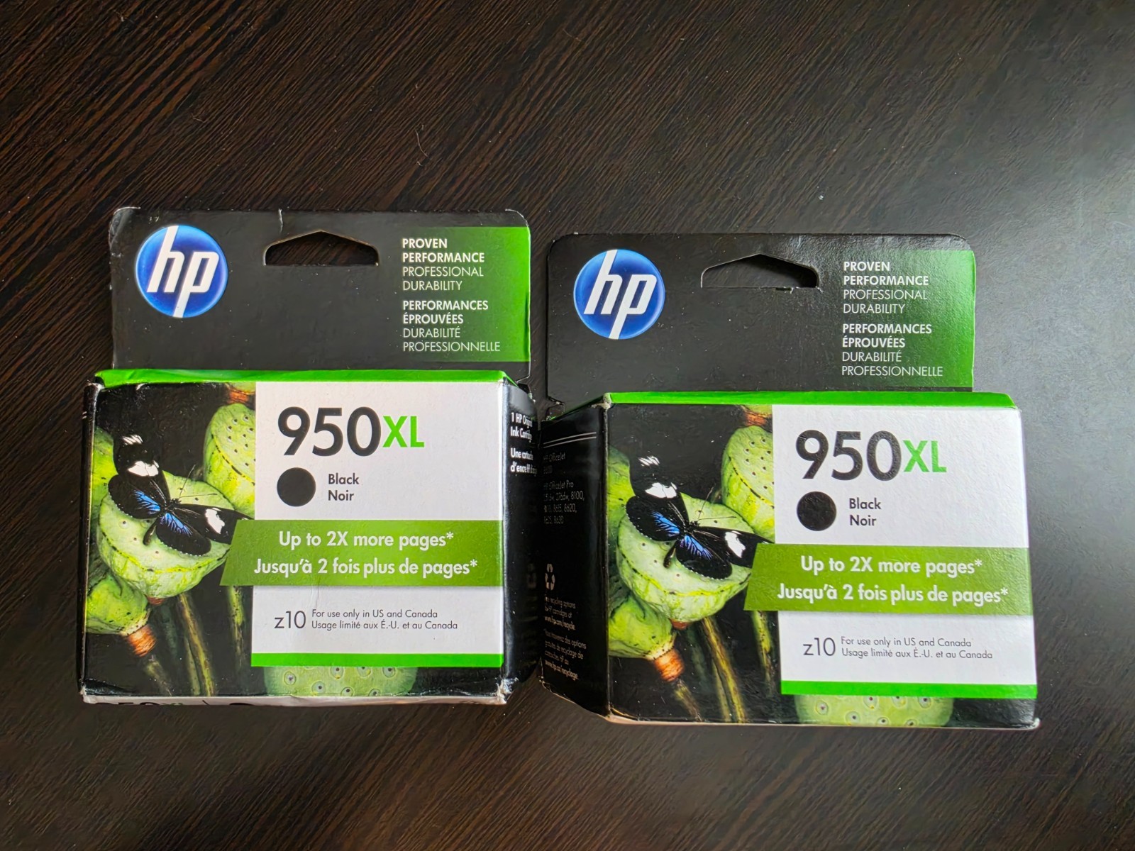 Lot of 2 HP 950XL Ink Cartridge - Black (CN045AN#140) NOS