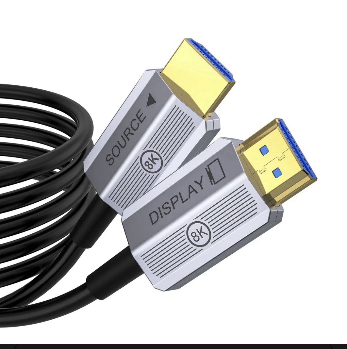 8K Fiber Optic HDMI to HDMI Cable Unidirectional 100 ft Black