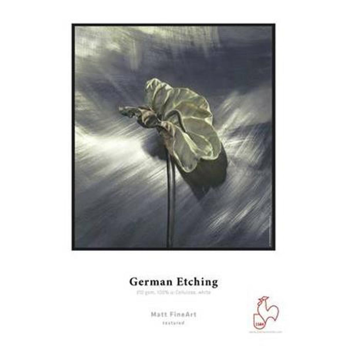 Hahnemuhle Matte German Etching, 100% TCF Pulp, Natural White Inkjet Paper, 19.6