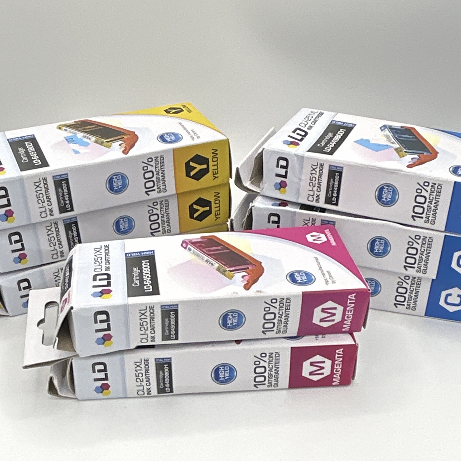 LD CLI-251XL Compatible Ink Cartridges BK/C/M/Y for Canon MG6320