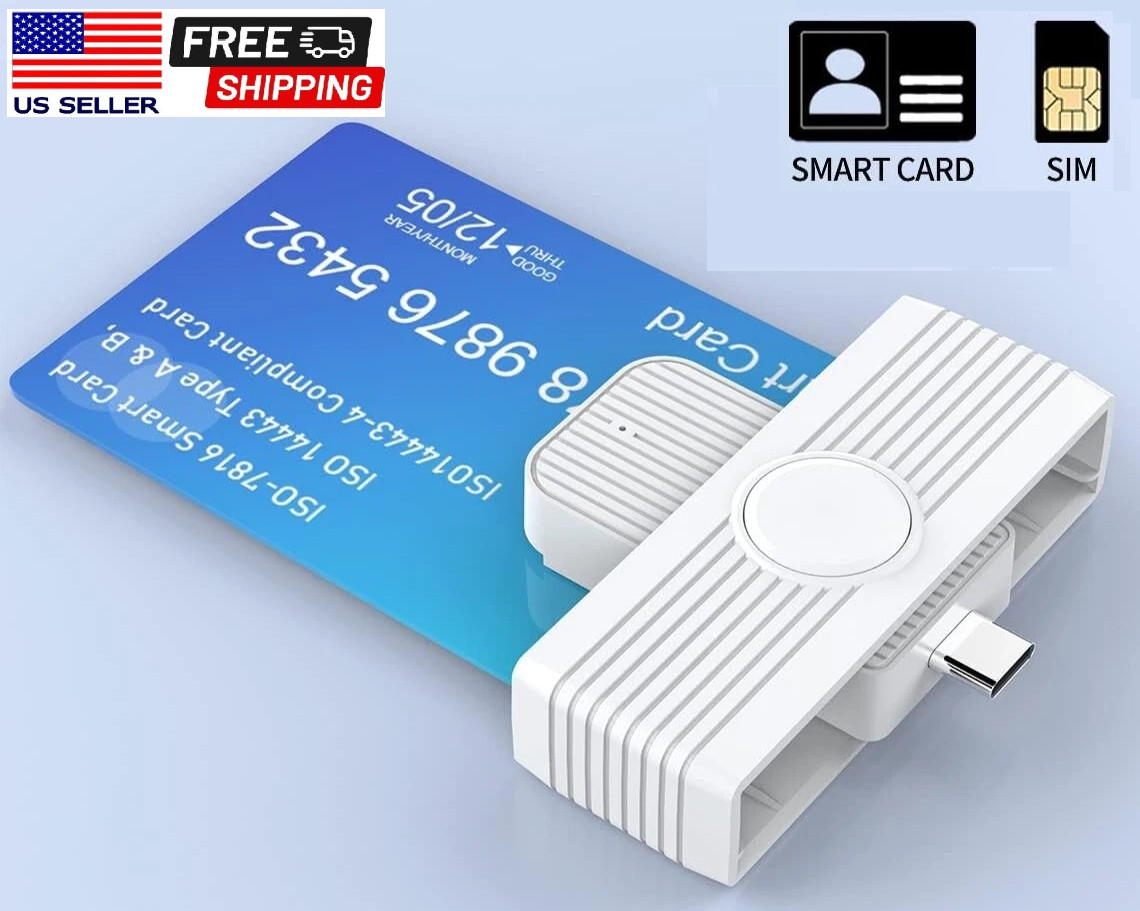 CAC Reader Type C SmartFold DOD Military Common Access ID Card Smart Card Reader
