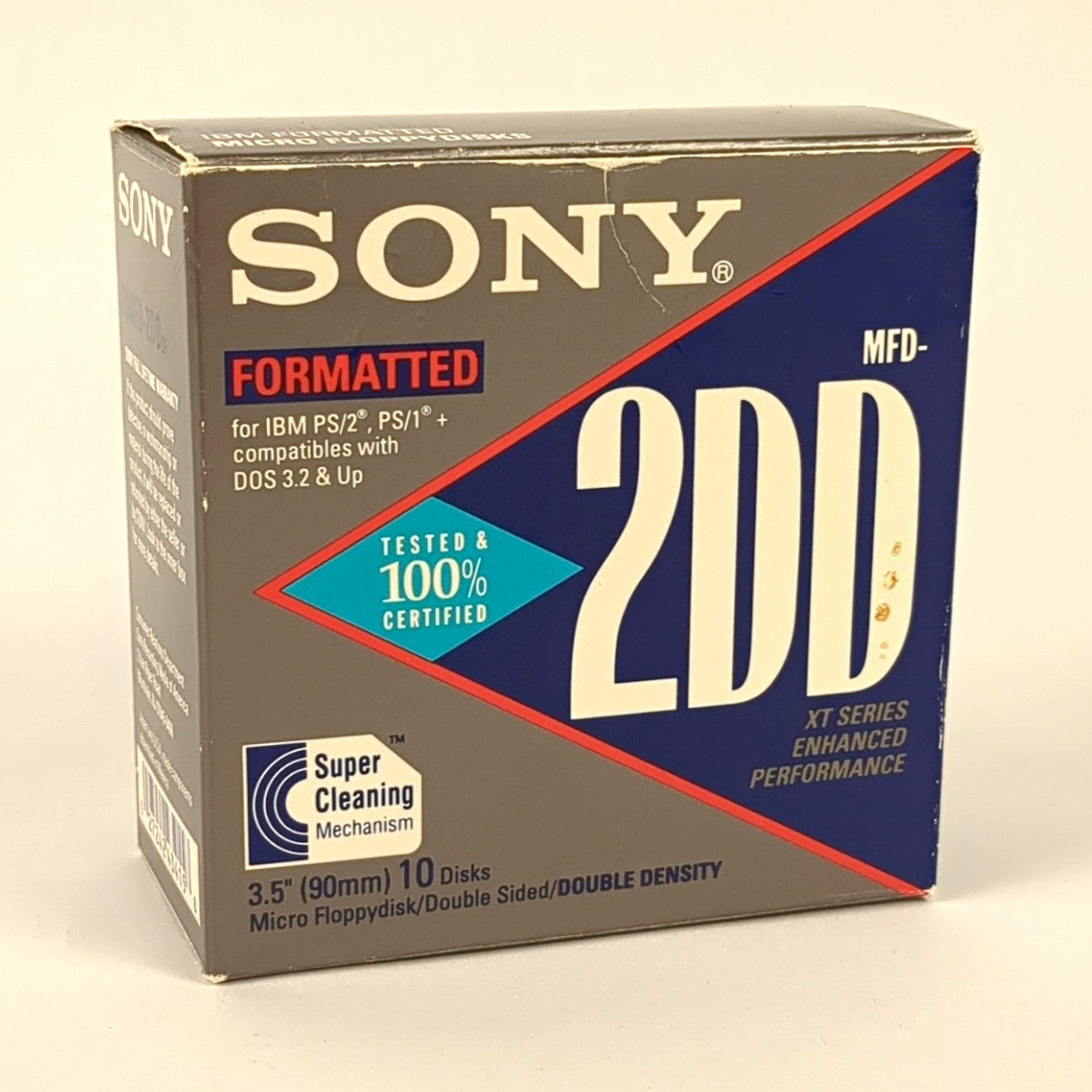 Sony MFD-2DD 3.5" 2DD 720KB Formatted Floppy Disks 10-Pack Box