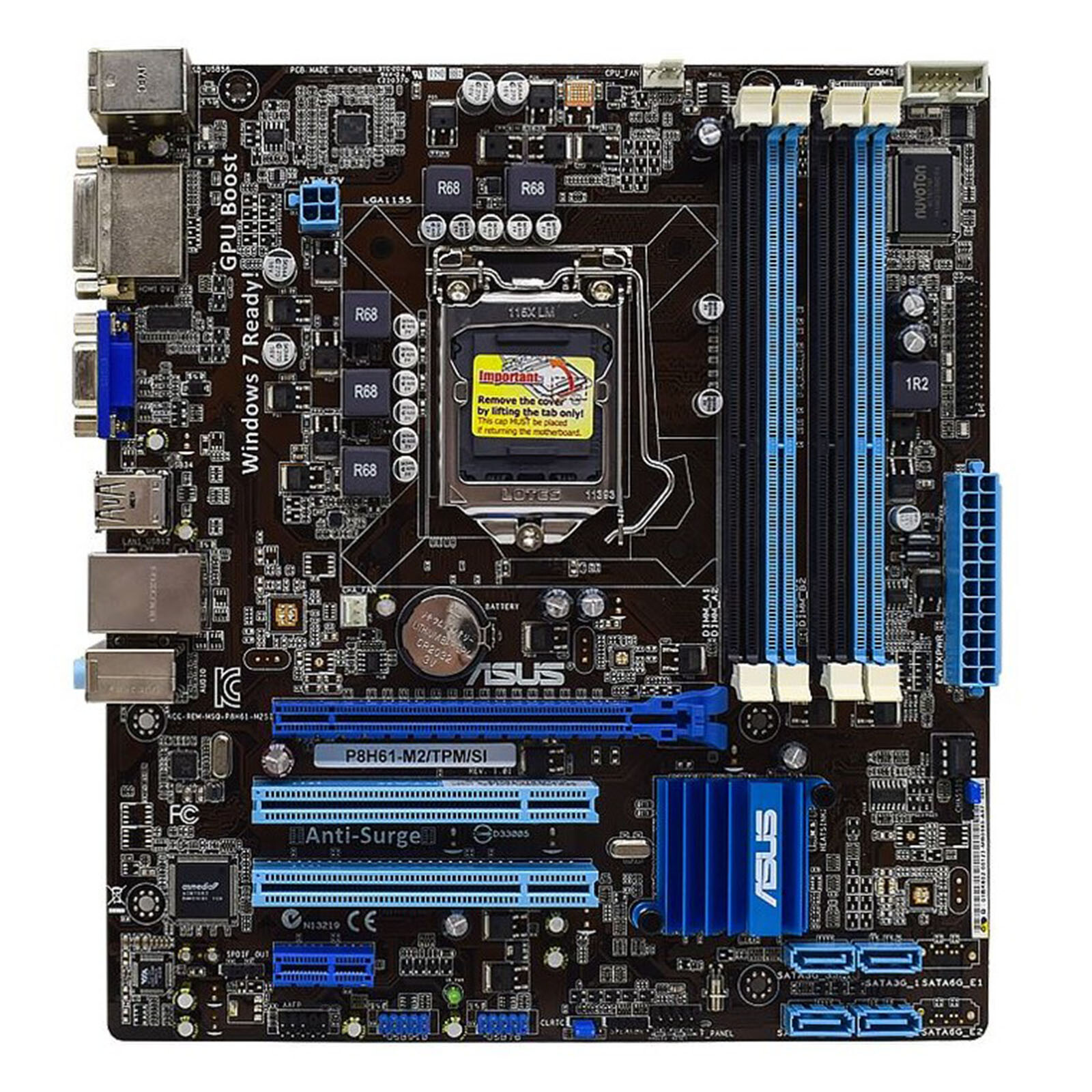For ASUS P8H61-M2/TPM/SI Motherboard LGA1155 DDR3 Mainboard