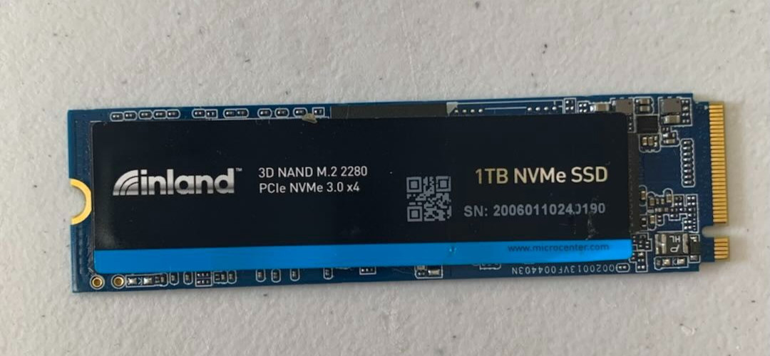 INLAND 2280mm 3D NAND 1TB M.2 NVMe Gen 3.0 x 4 SSD 1TB