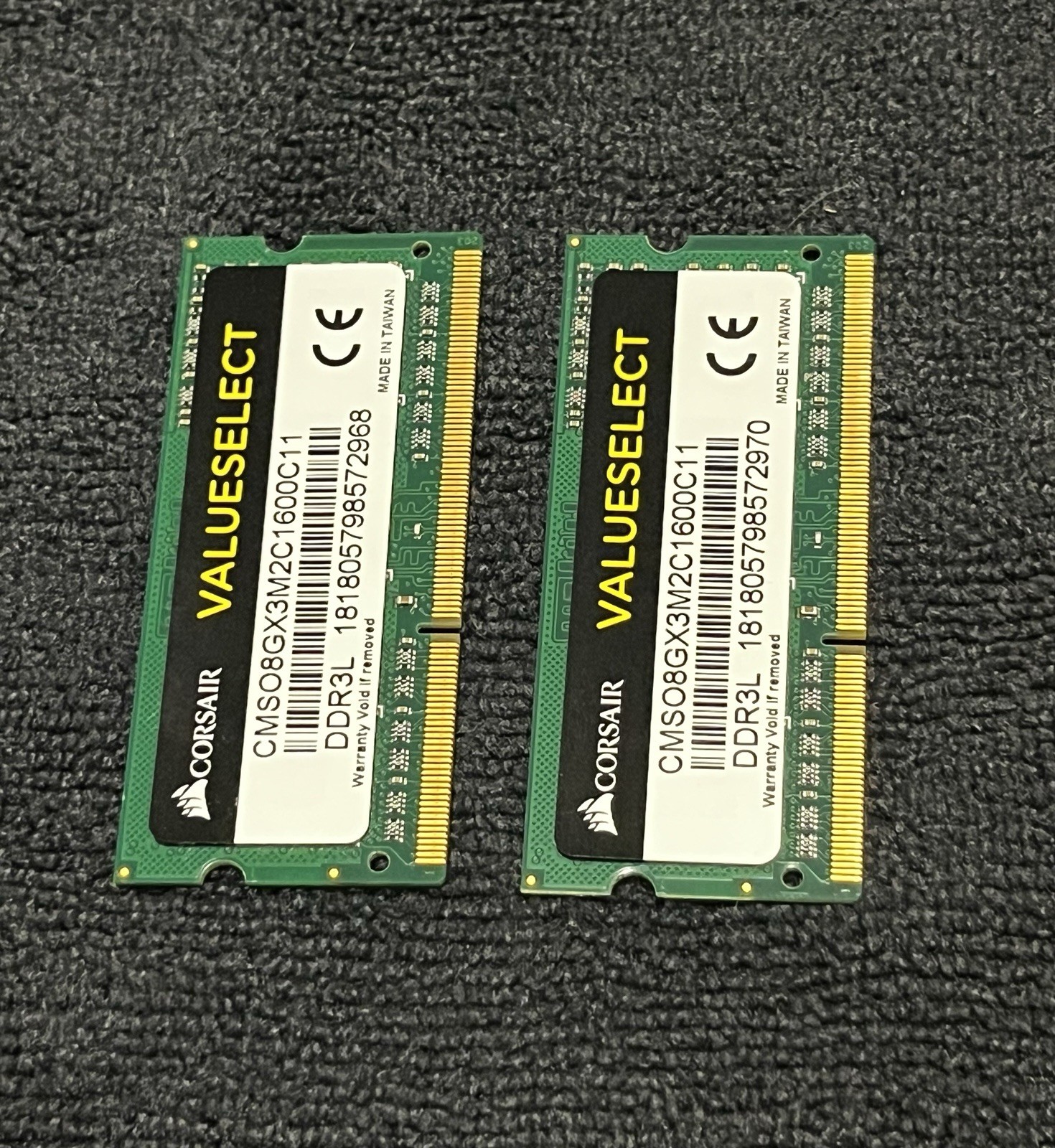 Corsair 8GB Kit (2x4GB) DDR3L 1600MHz PC3L SODIMM Laptop RAM