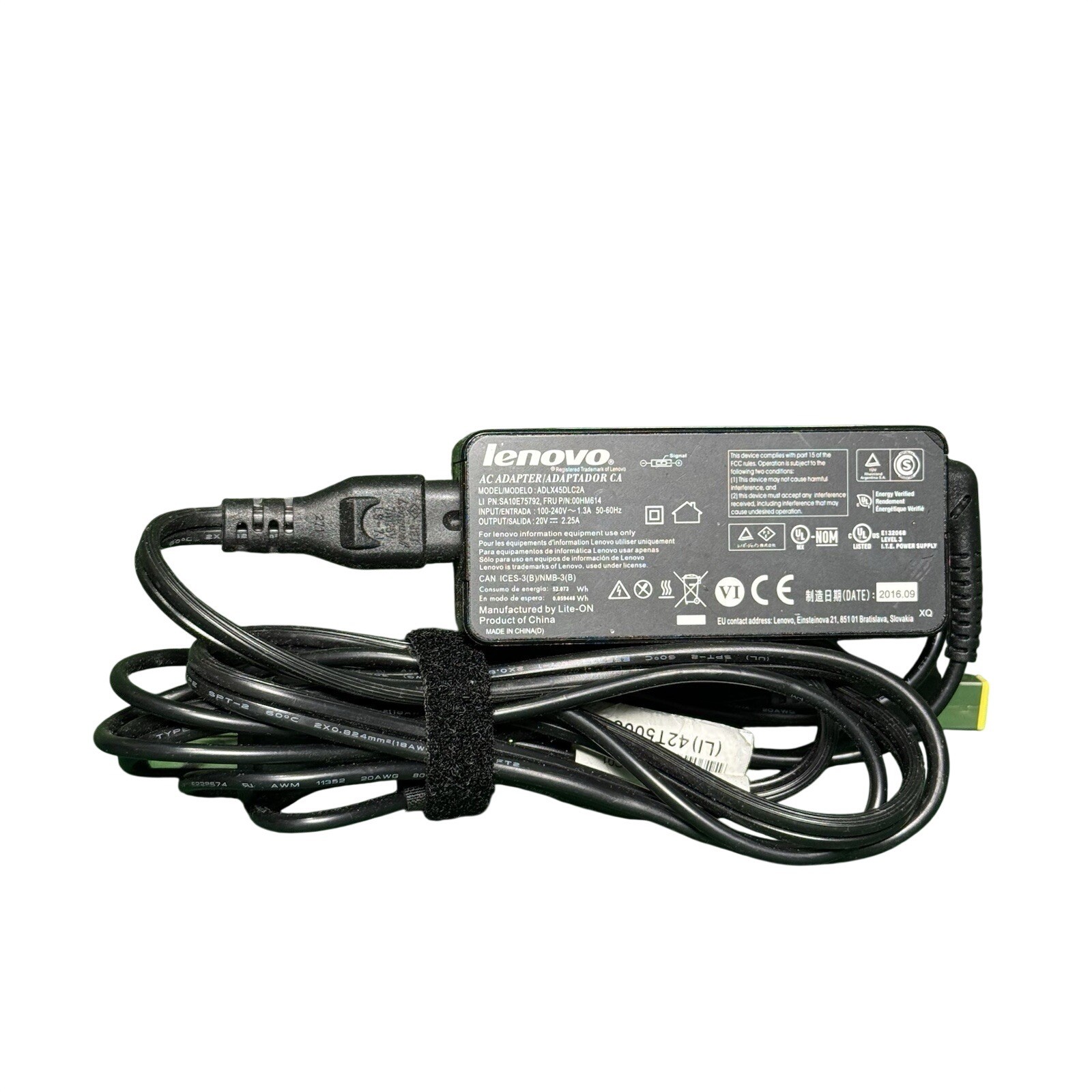 Lenovo ADLX45DLC2A 20V 2.25A 45W Genuine Original AC Power Adapter Charger Black