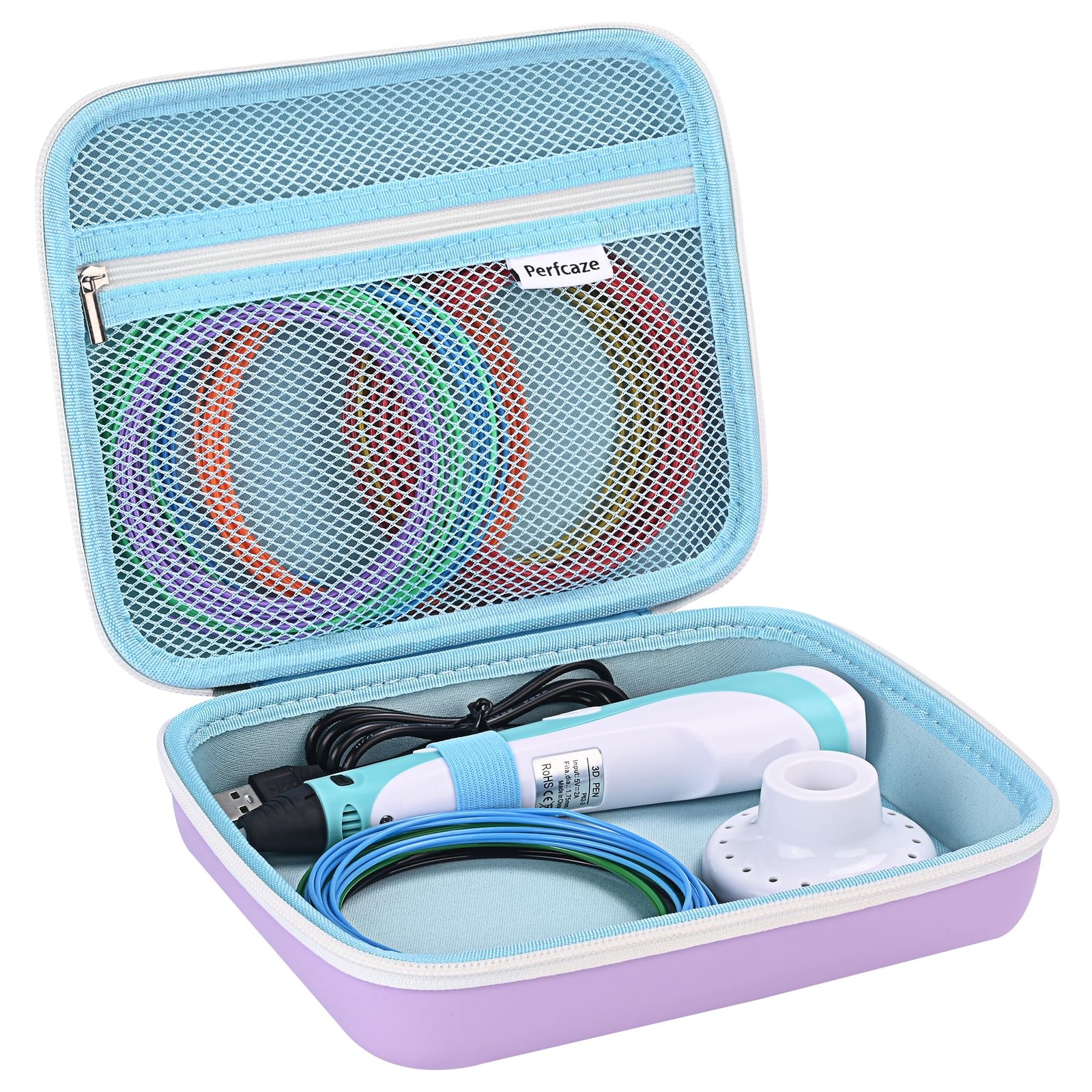 Hard Case for SCRIB3D P1 / MYNT3D / 3Doodler 3D Printing Pen, Purple