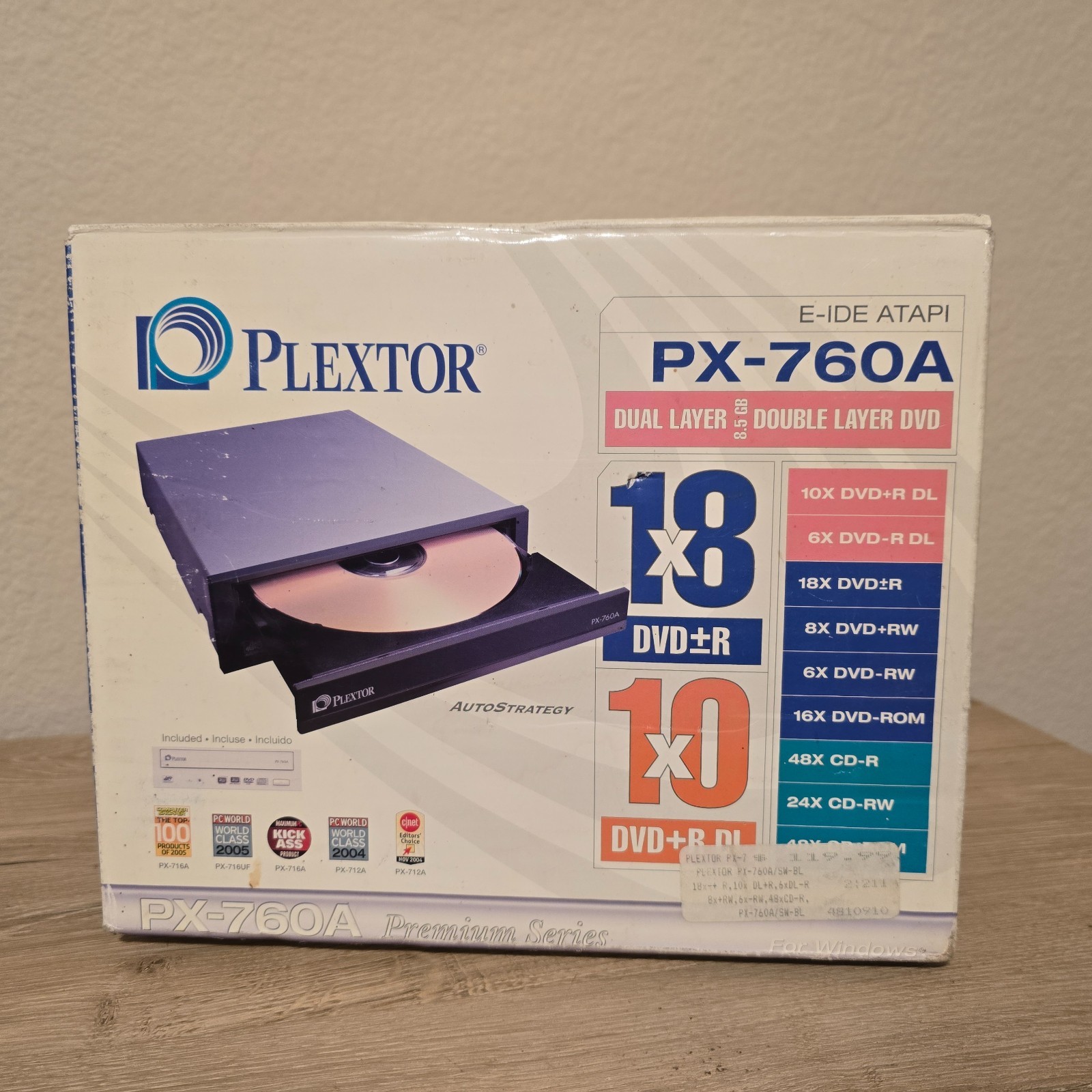 MINT Plextor PX-760A 18X DVD-RW Burner CIB - Dual Bezels - The Last True Plextor