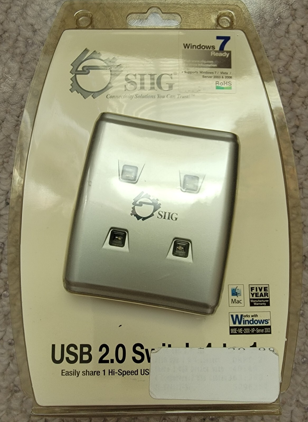 SIIG USB 2.0 Switch 4-to-1, 4-Port USB 2.0 Switch Model: JU-SW4112-S2
