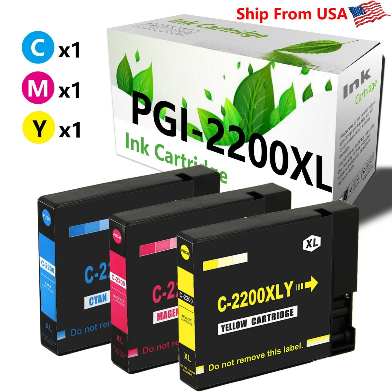 3 Pack LOTS PGI-2200XL PGI2200XL Ink Cartridge for MAXIFY MB5120 Printer