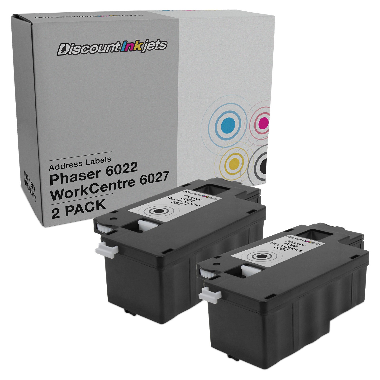 DI Ink Cartridges for Xerox Phaser 6022 & Work Centre 6027 HY (2pk-Black)