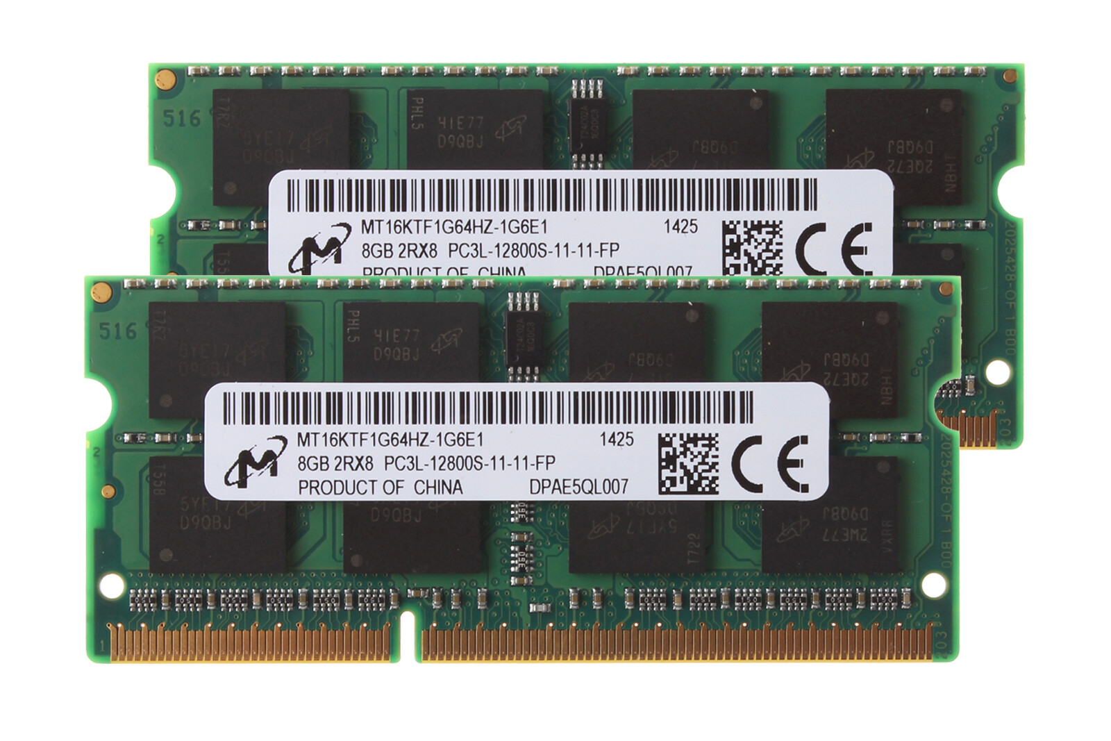 Micron16GB 2X 8GB 2RX8 DDR3L 1600MHz PC3L-12800 CL11 Laptop SODIMM Memory RAM #N