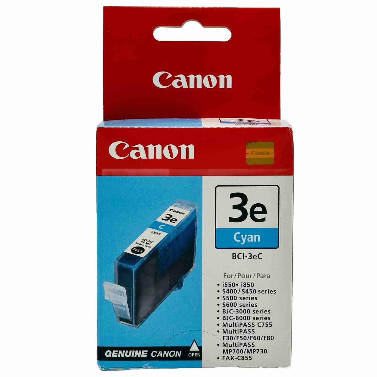 New Sealed Box Genuine OEM Canon BCI-3eC High Yield Cyan Inkjet BJC-3000/6000