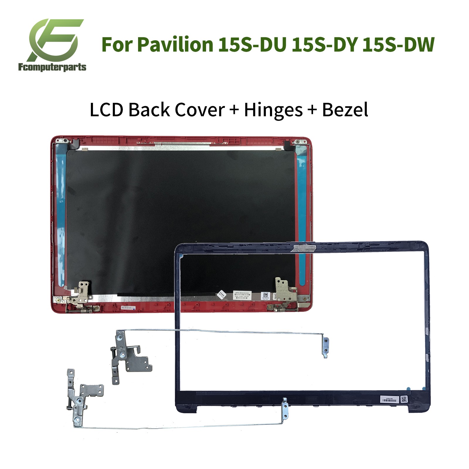 New For HP 15-DW 15-GW LCD Back Cover Hinges Bezel M03725-001 L52014-001 Red
