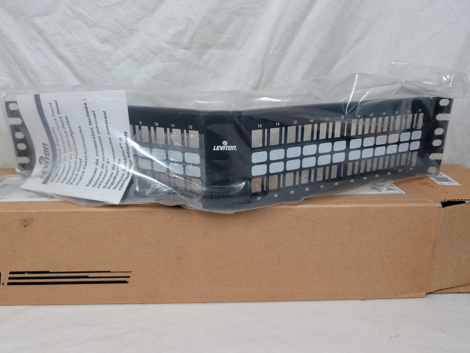 Leviton 49256-H48 QuickPort 48-Port Angled Patch Panel 2RU 19" Rack NEW